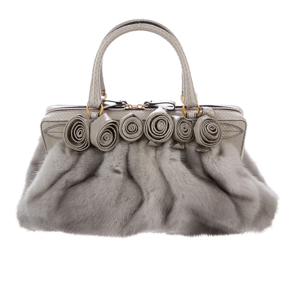 Valentino Atelier Rose Mink Bag - Picture 1 of 5